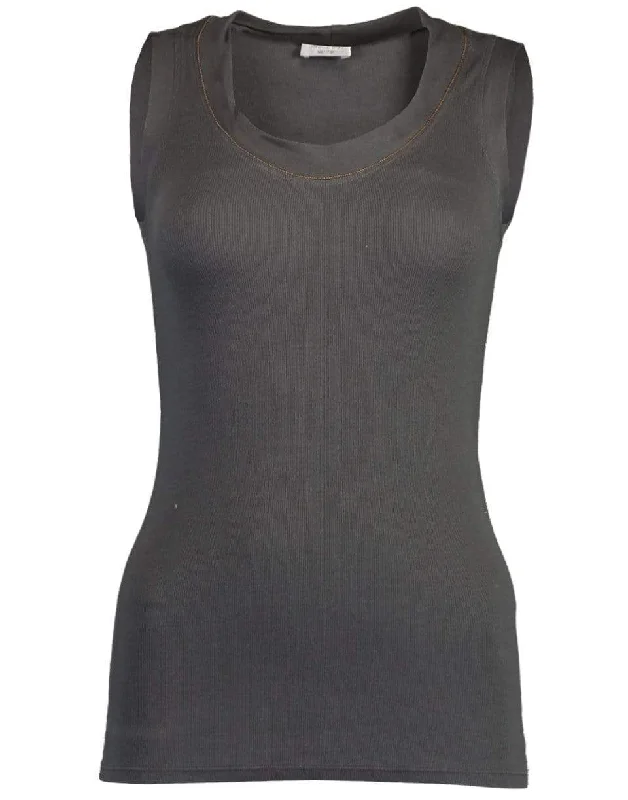 Sleeveless Monili Ribbed Tank