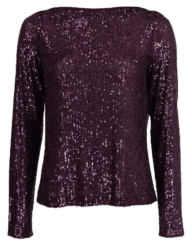 Boatneck Sequin Top