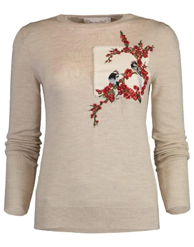 Embroidered Crewneck Pullover