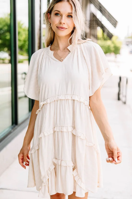 Perfectly You Natural White Babydoll Dress