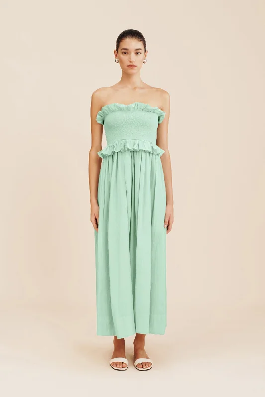 COBY STRAPLESS DRESS - COOL MINT