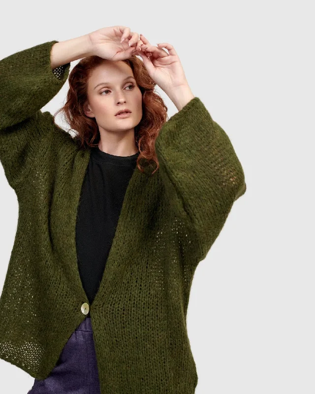 Edith Knit Cardigan, Forest