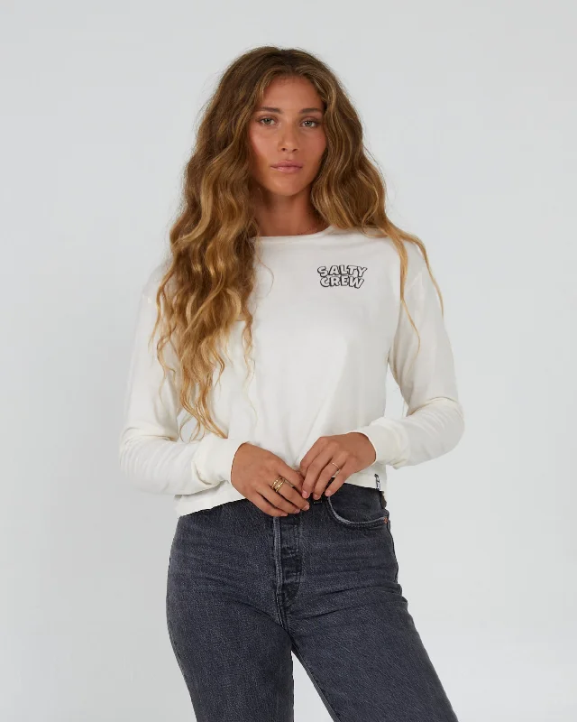 Floats Your Boat L/S Crop Tee - Off White