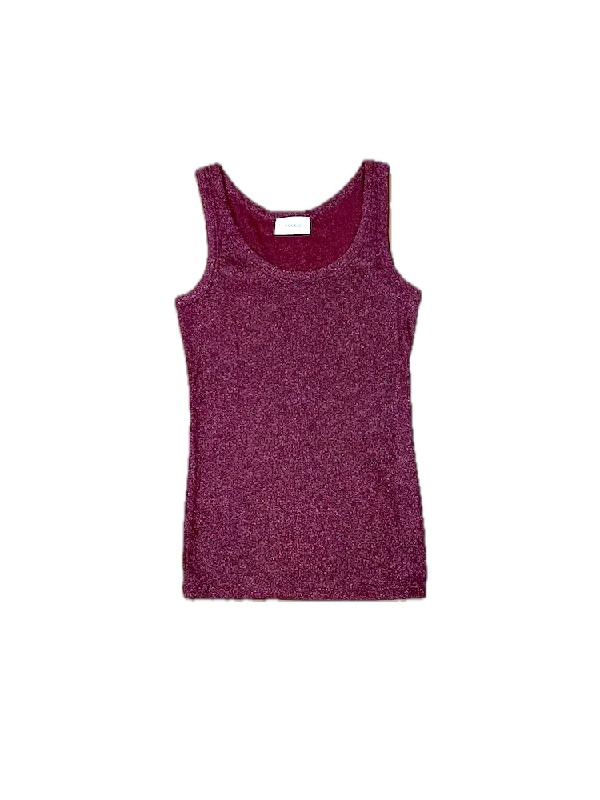 Vicolo red wine glitter top