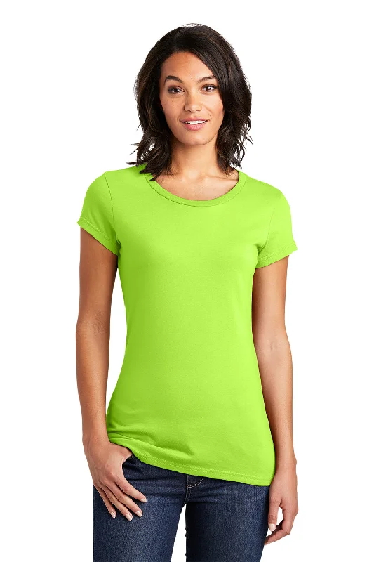 District Womens Very Important Short Sleeve Crewneck T-Shirt - Lime Shock Green - Closeout