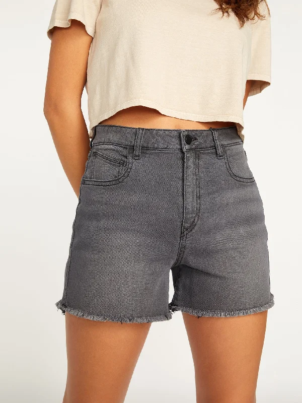 Stone Step High Rise Shorts - Vintage Black