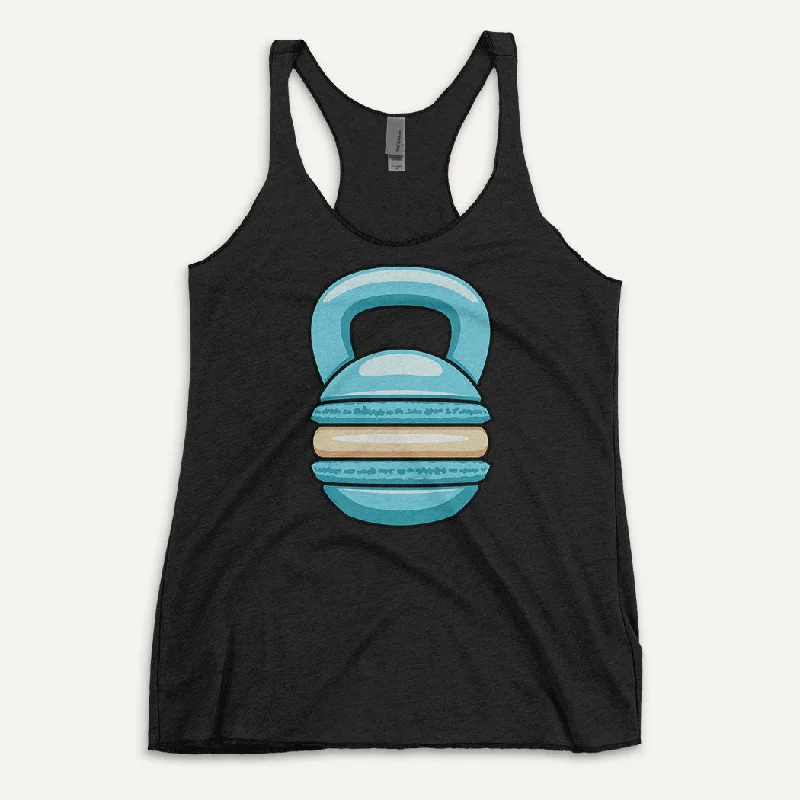 Blue Macaron Kettlebell Design Women’s Tank Top