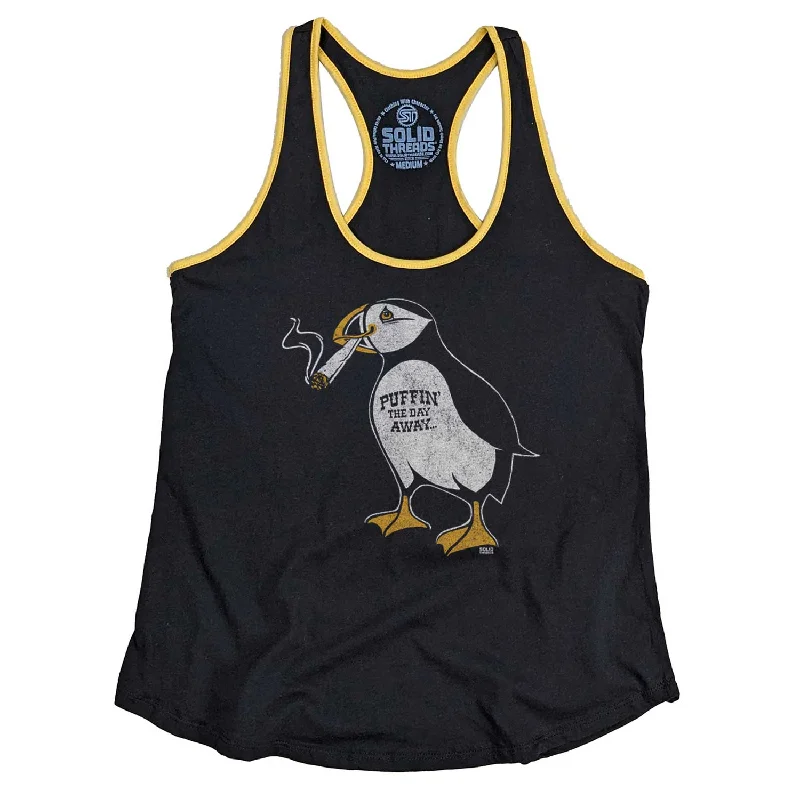 Women's Puffin Away Ringer Tank Top