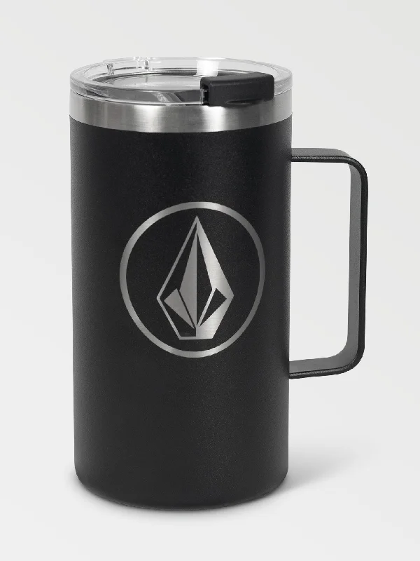 Tallboy Stainless Steel Mug - Black White