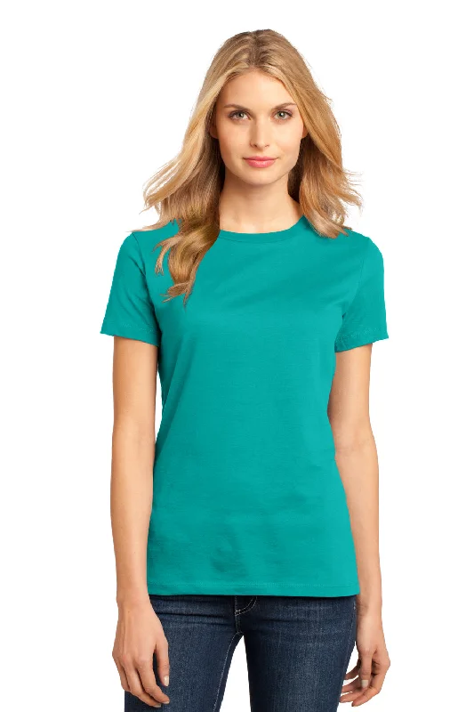 District Womens Perfect Weight Short Sleeve Crewneck T-Shirt - Jade Green - Closeout