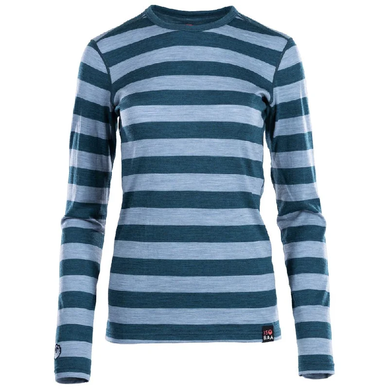 Womens Merino 180 Long Sleeve Crew (Petrol/Sky)