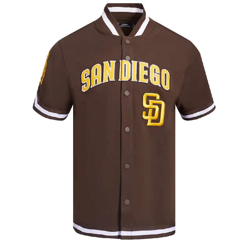 MLB SAN DIEGO PADRES CLASSIC MEN'S WARM UP JACKET (BROWN)